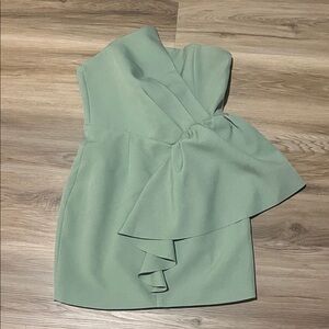 Elliatt Strapless Dress in Soft Green